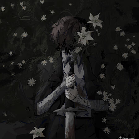 Super super old Dazai drawing